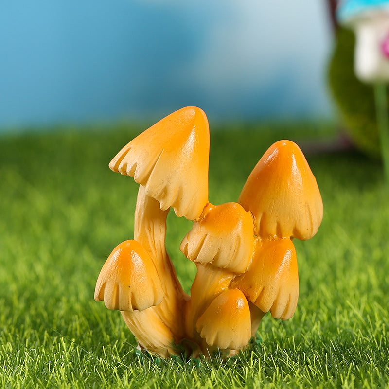 Wholesale Simulation small mushroom ornaments micro landscape decoration